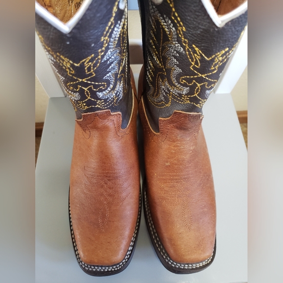 Cowgirl Boots Leather Made in Mexico Size 7 Brown Color - Picture 8 of 13